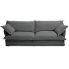 87.4''W Sofa Couch, 3-seat Deep Seat Cloud Couches, Upholstered Accent Sofa Chair with Multiple Pillows for Living Room -ModernLuxe - 4 of 4