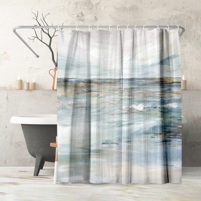 Americanflat 71  x 74  Shower Curtain, Midnight Clear II by PI Creative Art