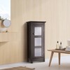 Chesterfield One Glass Door Floor Cabinet - Elegant Home Fashions: Teamson Home, Adjustable Shelves, MDF, Brass Plated - 4 of 4