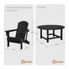 WestinTrends Malibu 5-Piece HDPE Folding Adirondack Chair Outdoor Patio Conversation Set - 3 of 4