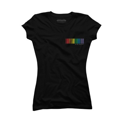 Adult Design By Humans Pride Rainbow Barcode To Be Yourself By mikmom T-Shirt