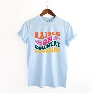 Simply Sage Market Women's Raised On Country Hat Short Sleeve Garment Dyed Tee - 1 of 2