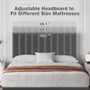 Homhougo Full Size Bed Frame with Headboard, Velvet Upholstered Platform Bed Frame with Adjustable Headboard and Wooden Slats Support,  Dark Grey - 4 of 4