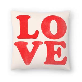 Americanflat Minimalist Typography Love Throw Pillow By Garima Dhawan