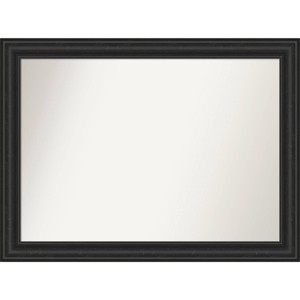 44" x 33" Non-Beveled Shipwreck Black Bathroom Wall Mirror - Amanti Art: Modern Rectangle, Wall Mount, Includes Hardware - 1 of 4