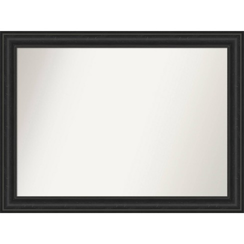 44" x 33" Non-Beveled Shipwreck Black Bathroom Wall Mirror - Amanti Art: Modern Rectangle, Wall Mount, Includes Hardware - image 1 of 4