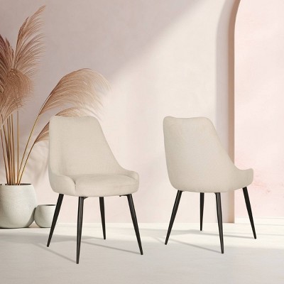 Brassex Set of 2 Skylar Dining Chairs Beige