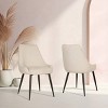 Brassex Set of 2 Skylar Dining Chairs Beige - 2 of 4