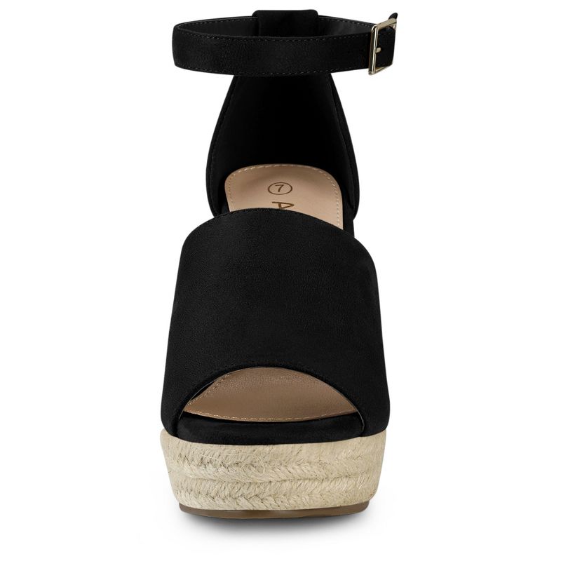 Allegra K Women's Espadrilles Platform Heels Wedges Sandals, 3 of 8