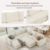 121.3" Modular Sectional Sofa Bed with 2 Movable Ottomans - Customizable L/U-Shape for Living Room - 4 of 4
