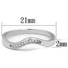 Slickblue Wavy Band Ring for Women, Stainless Steel, No Plating, CZ Accents, Polished Finish,Stackable Style, size 5–10 - 2 of 4