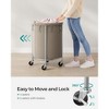 Laundry Hamper with Wheels Round Rolling Laundry Sorter Laundry Cart with Removable Bag - 2 of 4