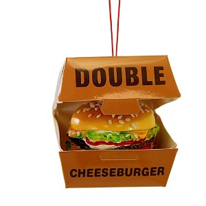 Kurt S. Adler 3.0 Inch Cheeseburger Christmas Beef Patties Tree Ornaments - 1 of 3