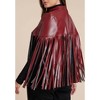 ELOQUII Faux Leather Fringe Cape - 3 of 4