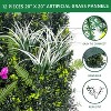 Artificial Wall Panels 20 x 20 Inch,Grass Wall Panels with 20 Zip Tiles.Greenery Backdrop Privacy Screen for Indoor and Outdoor Decor,12 Pack - 3 of 4
