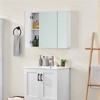 Yaheetech Frameless Mirror Cabinet with Three Frameless Mirrored Doors and Adjustable Shelf for Living Room, Laundry Room, Mudroom - 2 of 4