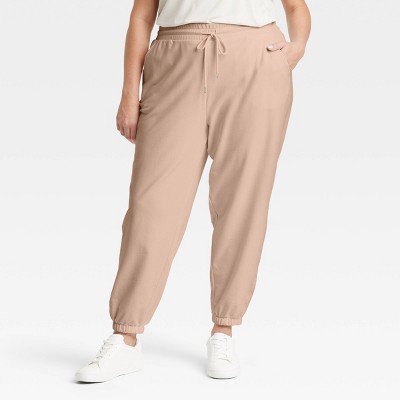 Women's High-Rise Tapered Joggers - Ava & Viv™ Brown 3X