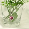 Rose Red Crystal Heart Gold Plated Necklace and Earrings Jewelry Set - 3 of 4