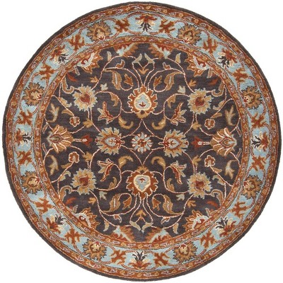 Mark & Day Paris 6' Round Tufted Indoor Area Rugs Charcoal