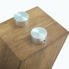 GlasFlength Coffee Tables Minimalist Contemporary Design Glass Top Wood Base Accent For Living Dining Spaces, Clear, 43.3"*23.6"*17.3" - 4 of 4
