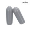 Unique Bargains Vinyl Rubber Screw Thread Bolt Plug Round Tube Insulated Protective Caps 100 Pcs - 2 of 4