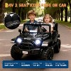 24V 2-Seater Kids Ride On Truck, Electric Car w/ Remote, 4WD, LED Lights, Music, 7Ah Battery & 2 Speeds - 3 of 4