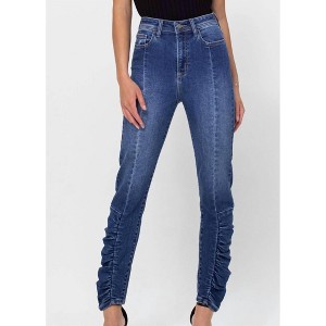 Women's High Rise Ruched Skinny Jeans - CELLO - 1 of 4