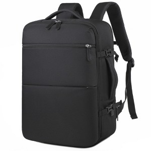 Gulches Black Unisex Travel Backpack: Large Capacity Laptop Bag with Wet/Dry Separation & Shoe Compartment - 1 of 4