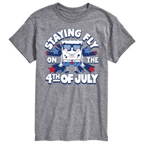 Men's - SpongeBob SquarePants - Fly on 4th of July Short Sleeve Graphic T-Shirt - 1 of 4