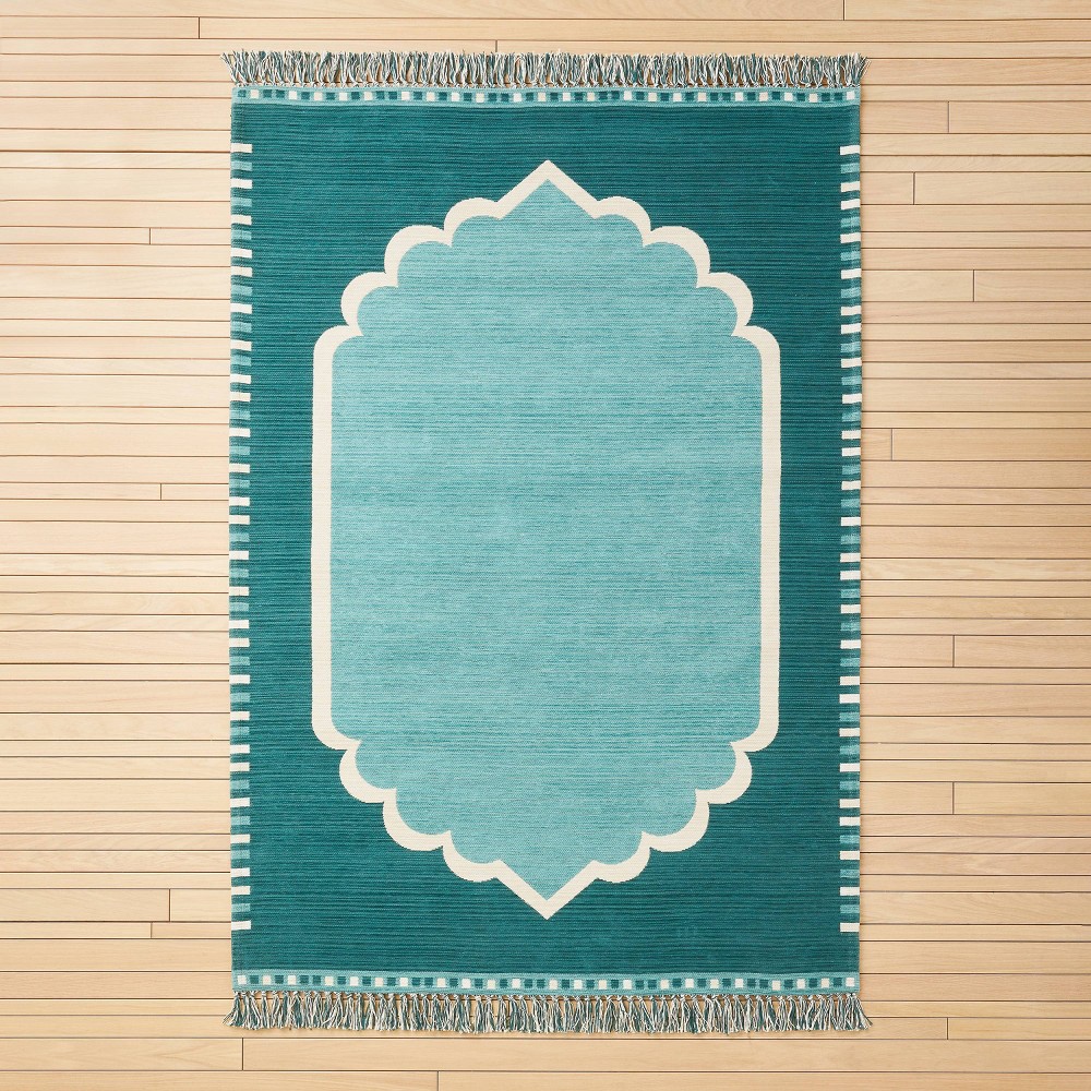 5'x7' Tapestry Ogee Medallion Rug Teal - Opalhouse™ designed with Jungalow™