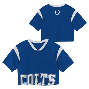 NFL Indianapolis Colts Women's Short Sleeve Fashion Crop Jersey - 1 of 3