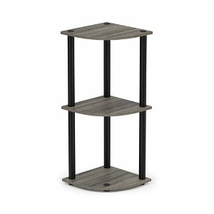 HOMLUX 3 Tier Decorative Corner Bookshelf Display Rack - 1 of 4