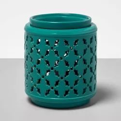 4.5" x 4.5" Ikat Lantern Scent Warmer Turquoise - Opalhouse™