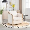 TIRAMISUBEST Swivel Barrel Chair, Comfortable Accent Sofa Chair for Living Room, Swivel Club Chair, Arm Chair for Hotel, Bedroom, Lounge (Beige) - 2 of 4