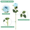 Unique Bargains Plastic Durable Realistic Bendable Artificial Roses Flowers with Long Stem 20 In 20 Pcs - 2 of 4