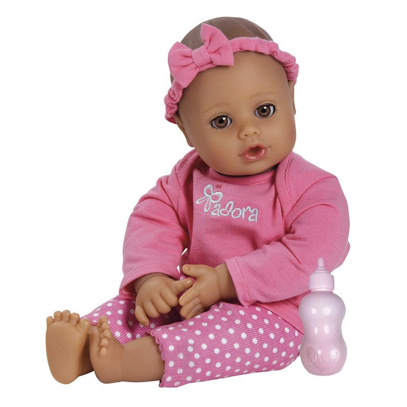 Adora Playtime Collection Pink 13 Soft Baby Doll with Bottle, 1 of 6