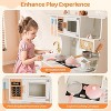 JOYMOR Toddler 3-10 Play Kitchen Toy Set with Sink & Ample Accessories Cream & Gold - 4 of 4