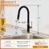 WOWOW Single Handle Pull Down Sprayer Kitchen Faucet with Advanced Spray in Gold - 3 of 4