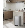 Trash Can - Slim Stainless Steel Bathroom Bin with Lid, Inner Bucket & Soft Close - Waterproof, Silver - 2 of 4