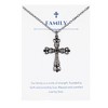 Anna-Kaci Gunmetal Crystal Cross Fashion Necklace with Message Card Envelope Jewelry Gift - 2 of 4