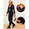 INSPIRE CHIC Women's Long Sleeve Stand Collar Crop Sheer Mesh Bomber Jacket - 2 of 4