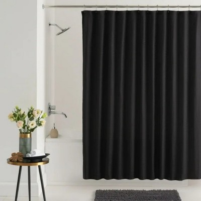LunaLulinlk Black Mosaic 72 in. x 72 in. Shower Curtain