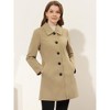 Allegra K Women's Collar Long Sleeve Single Breasted Winter Long Coat - 2 of 4