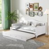 Safstar Twin Size Daybed with Trundle Solid Wood Sofa Bed with Slats Support Guest Bed - 3 of 4
