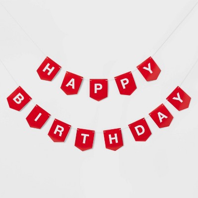 Red "Happy Birthday" Banner - Spritz™