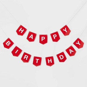 Red "Happy Birthday" Banner - Spritz™ - 1 of 4