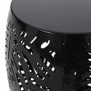 CAVINAS 20.5"Hollow Open Curved Outdoor End Table,Barrel Side Table for Poolside,Porch&Living Room,Outdoor Furniture,Indoor&Outdoor Table - 3 of 4