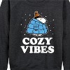Women's - Peanuts - Snoopy Winter Fun Lightweight French Terry Wide Neck Long Sleeve Shirt - 2 of 4