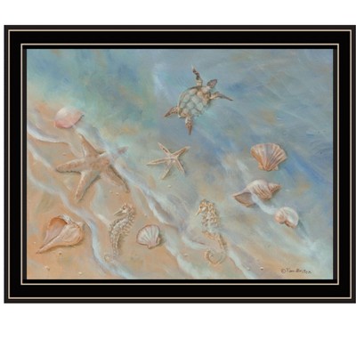 HomeRoots Seashore Star Black Framed Print Wall Art