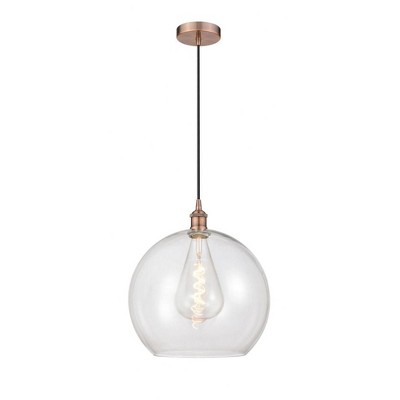 Athens - 1 Light Pendant In Industrial Style-17.38 Inches Tall and 13.75 Inches Wide